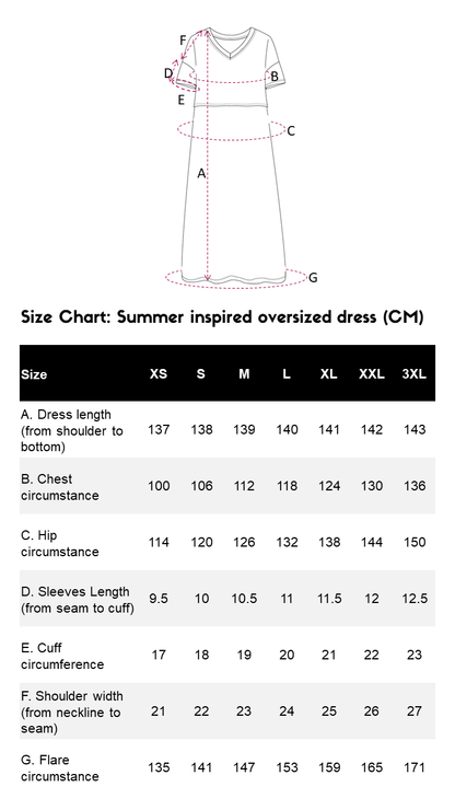 Summer-inspired oversized dress