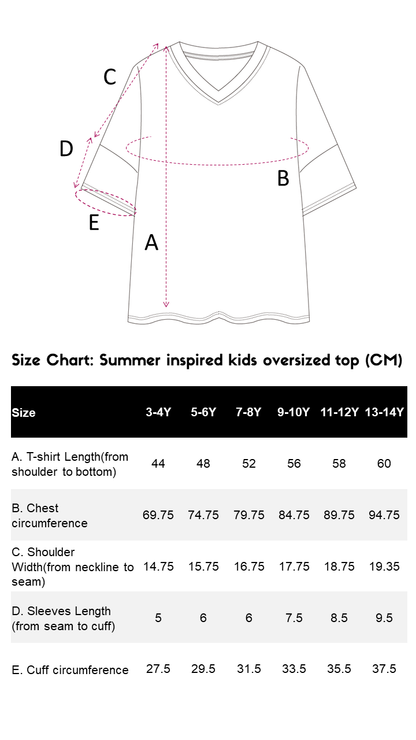 Summer-inspired kids oversized sweatsuit