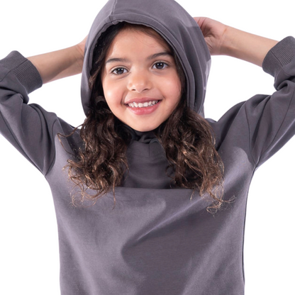 Winter-inspired kids hoodie hood