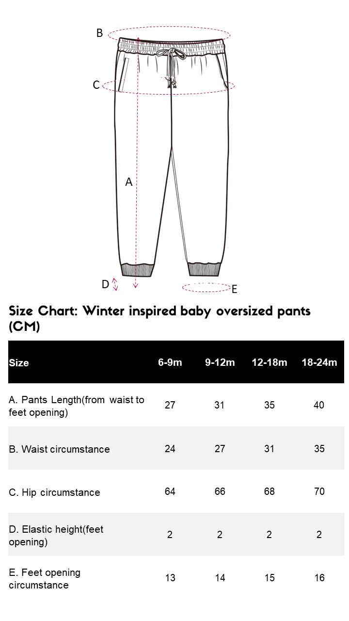 Winter-inspired baby oversized sweatsuit set