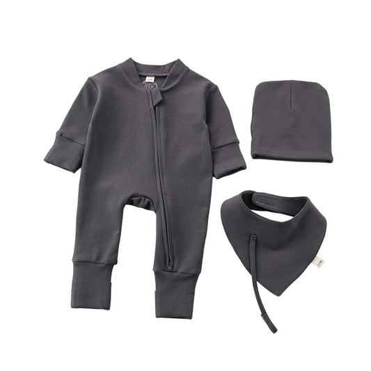 Winter-inspired baby oversized onsie set